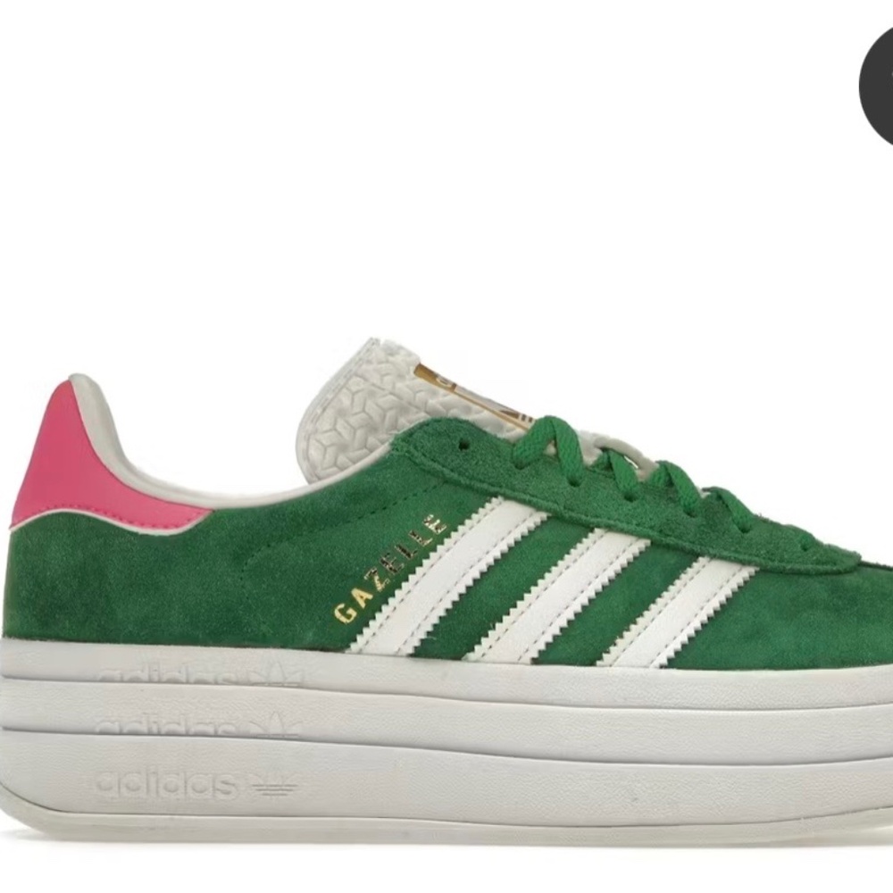 Adidas Gazelle Bold Green Lucid Pink (Women's) - Size 9